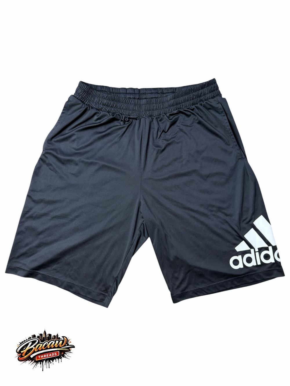 adidas Men's XL Black Athletic Training Basketball Shorts Polyester Pockets